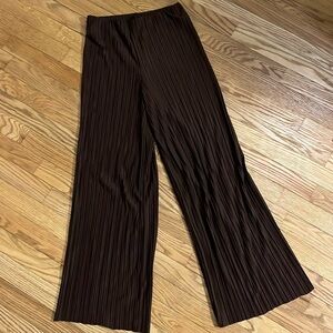 Mango XS brown stretchy flowey pants